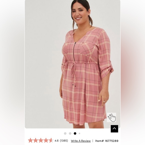 Mini Challis Zip-Front Shirt Dress - Picture 2 of 6